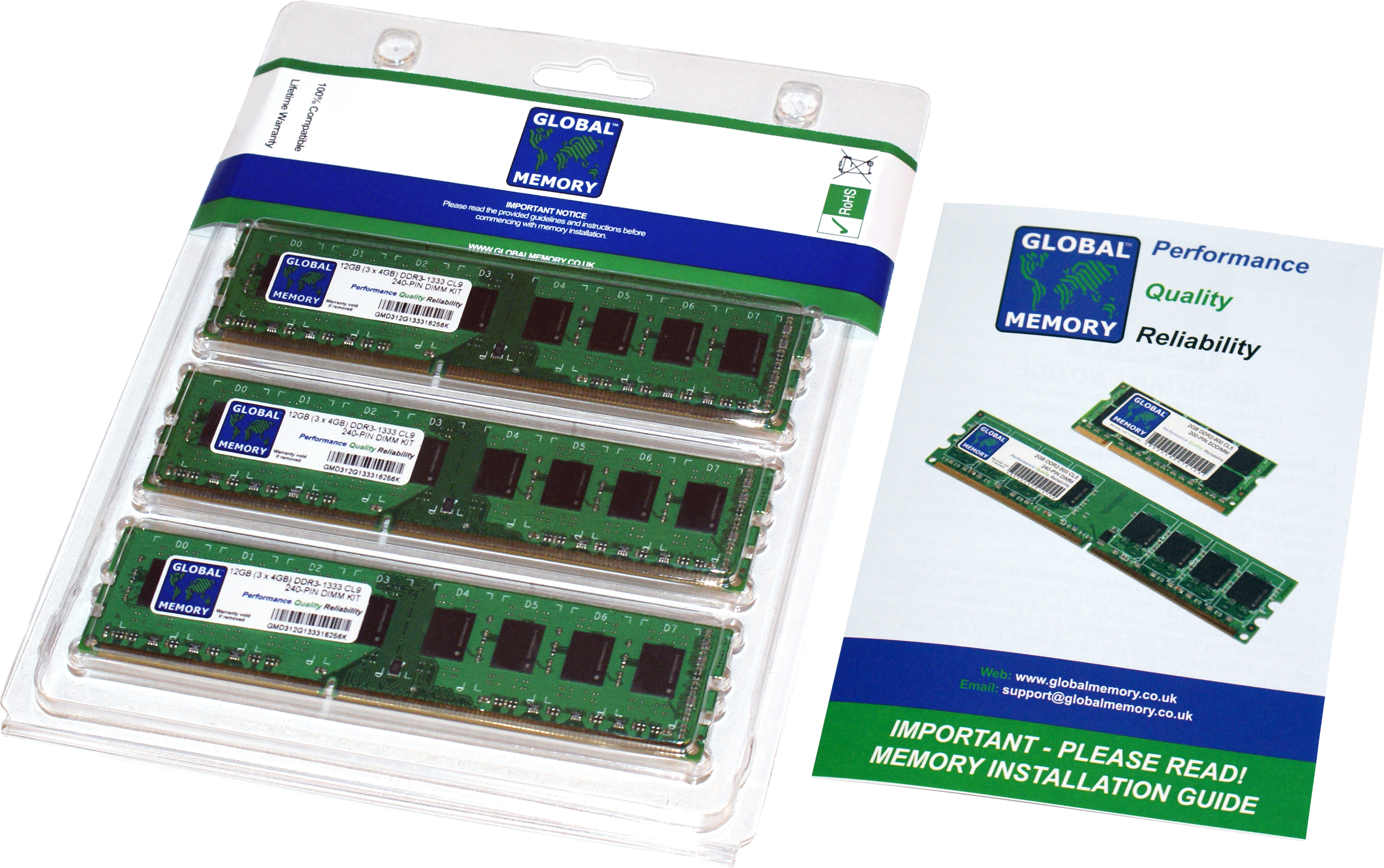 12GB (3 x 4GB) DDR3 1866MHz PC3-14900 240-PIN DIMM MEMORY RAM KIT FOR HEWLETT-PACKARD DESKTOPS